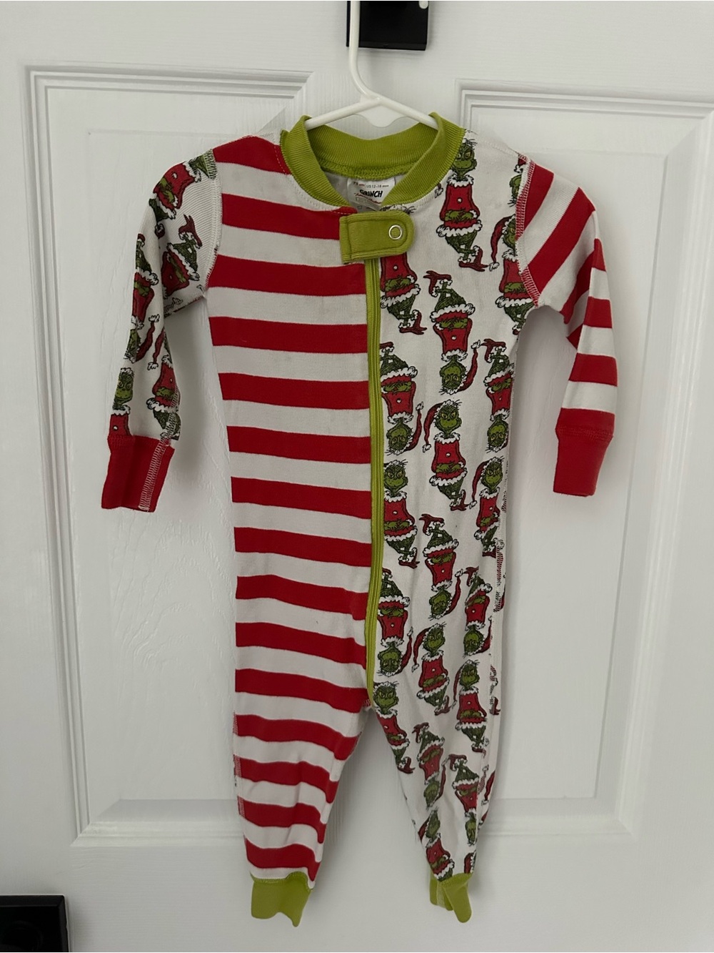 Hanna Andersson Grinch-Print One-Piece Footie